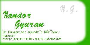 nandor gyuran business card
